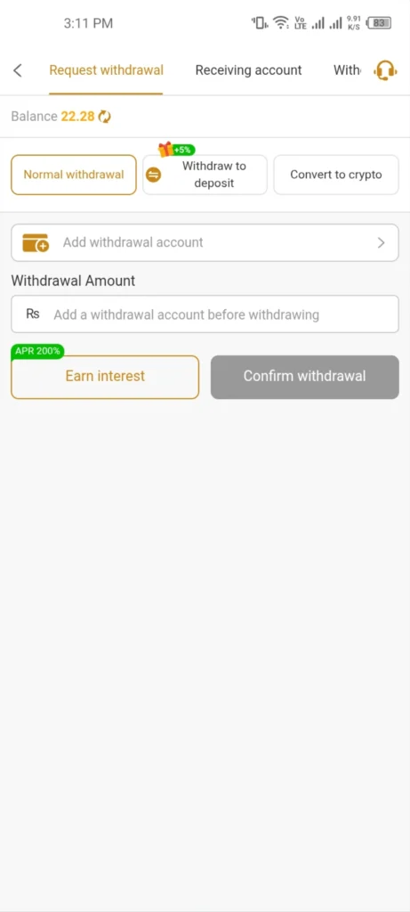 Withdraw from 6 Crore Game